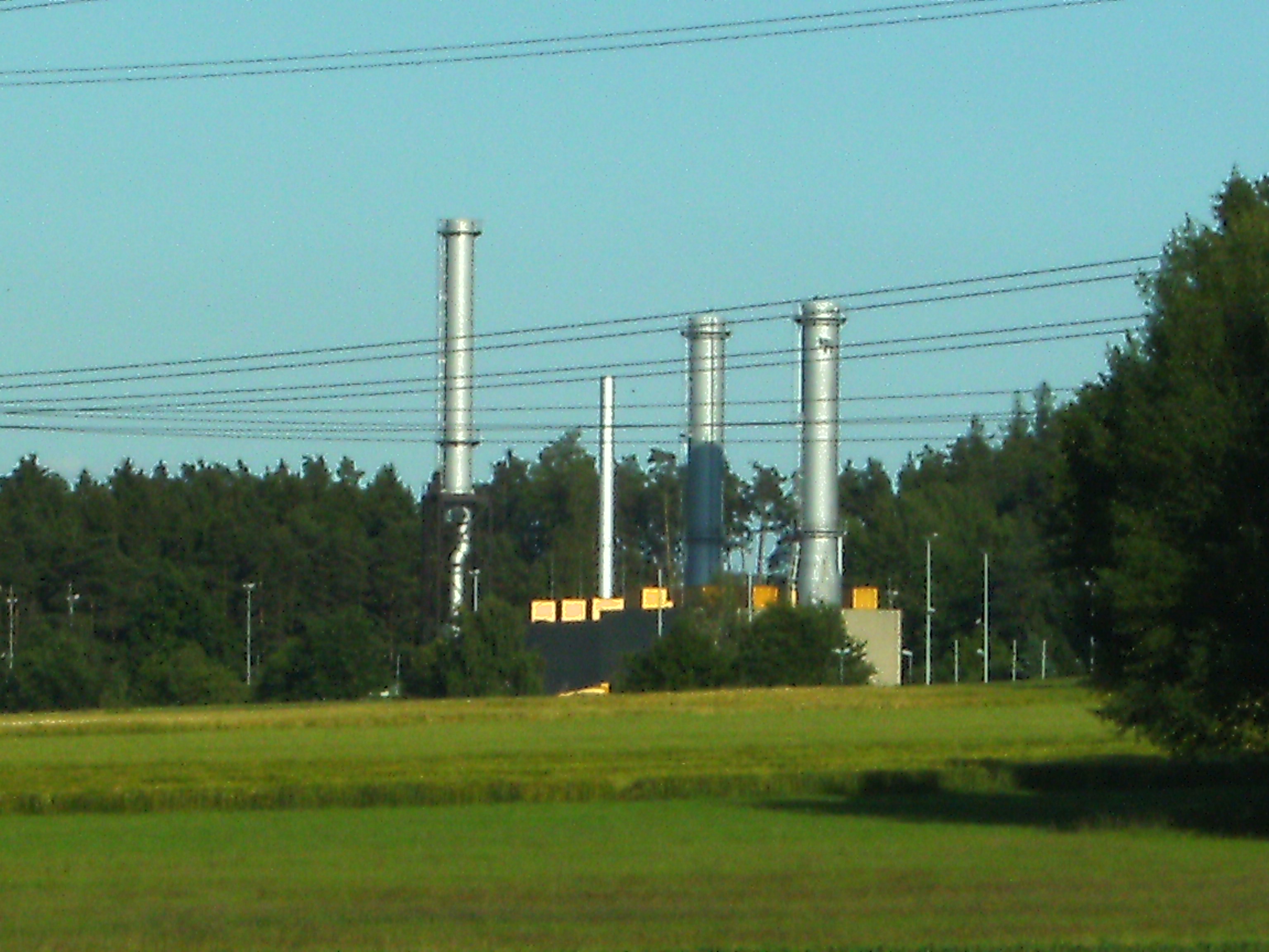 Gas transmission pipeline corridor in winter